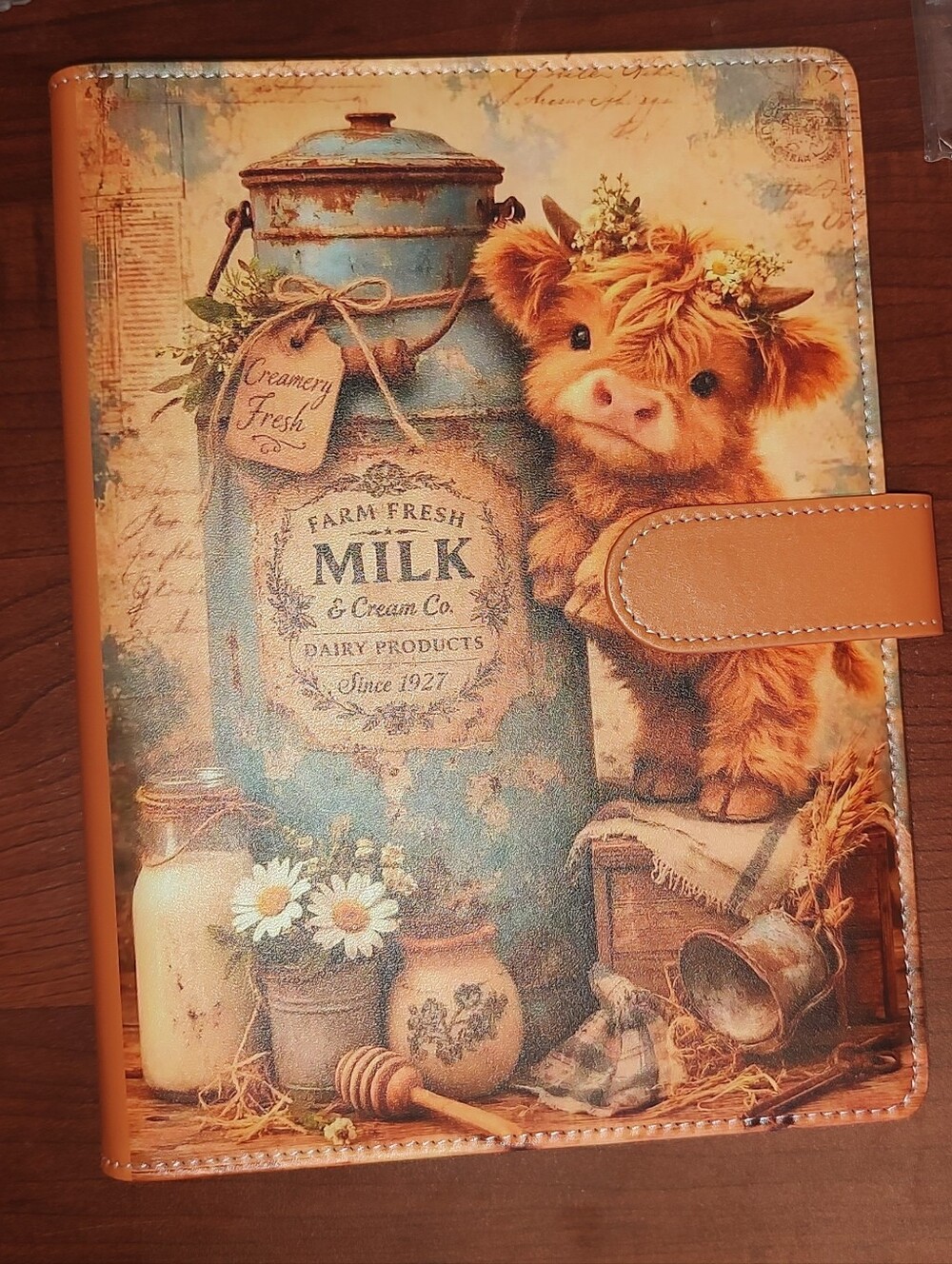 New! A5 Highland Cow Binder Notebook With Paper, Divider Set